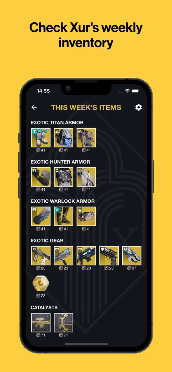 Screenshot #1 pour Xur Alert for Destiny 2