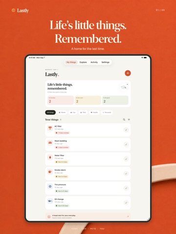 Lastly: Last Time Tracker iPad screenshot