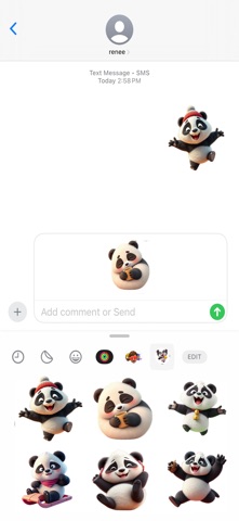 超级毛茸茸熊猫贴纸 screenshot