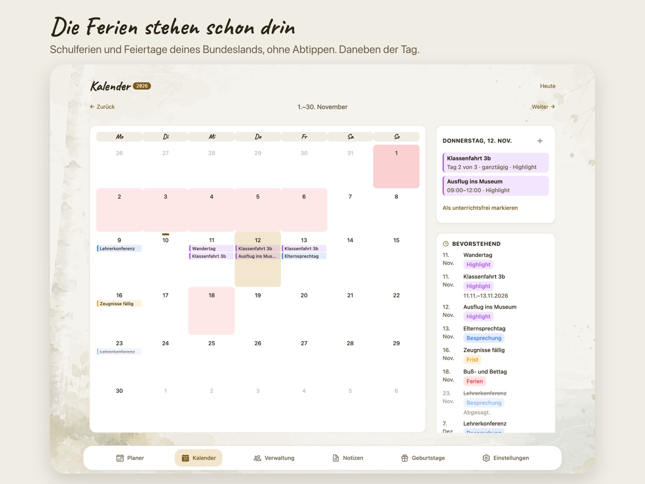 Screenshot 9 of koulu - Planer für Lehrkräfte