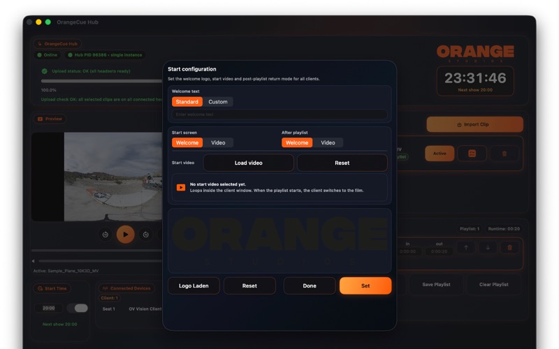 OrangeCue Hub screenshot