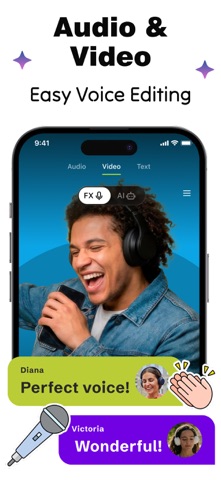 Auto Voice Tune - AI Changer iPhone screenshot
