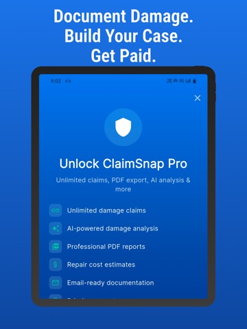 ClaimSnap: AI Claim Helper iPad screenshot