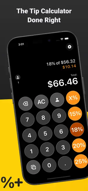 Tip Calculator+ Pro screenshot 1