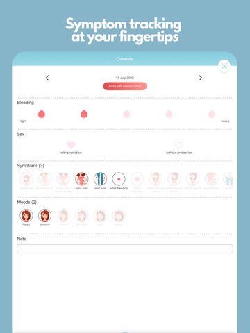 Kalendarzyk Bella iPad screenshot