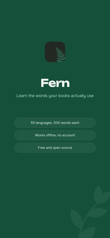 Fern — Language Flashcards Screenshot 1 of 8
