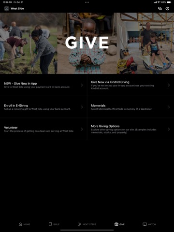 wschurch iPad screenshot