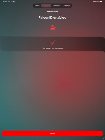 CrowdStrike Falcon iPad screenshot