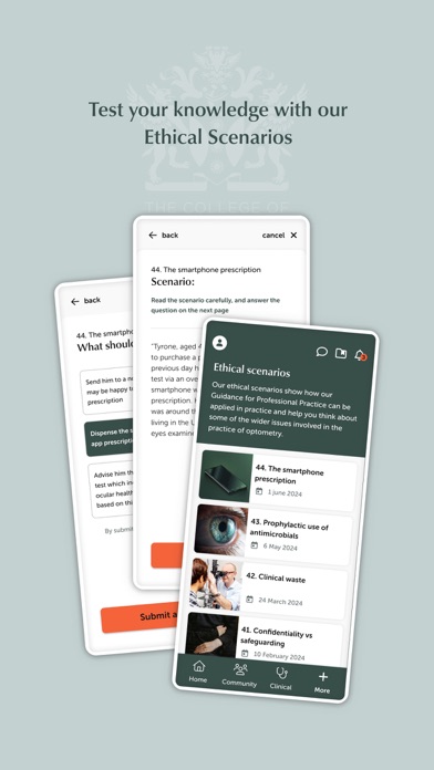 College of Optometrists Screenshot