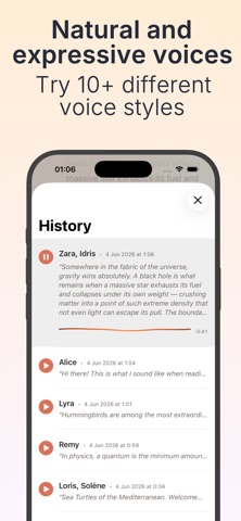 ToneTTS Local Speech Generator iPhone screenshot
