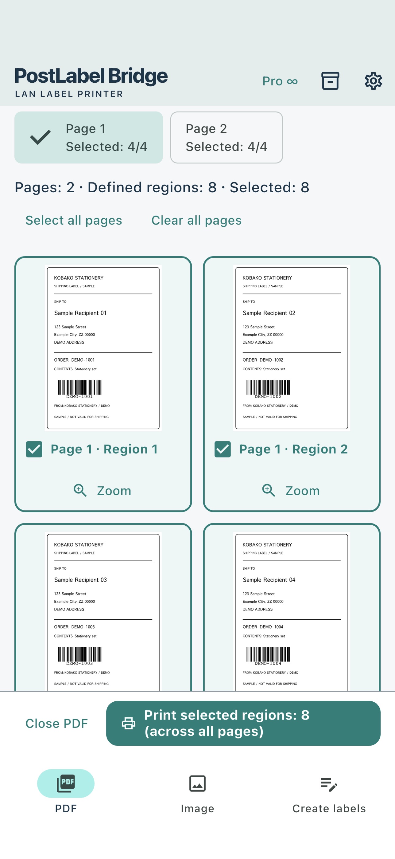 Screenshot 3 of PostLabel Bridge