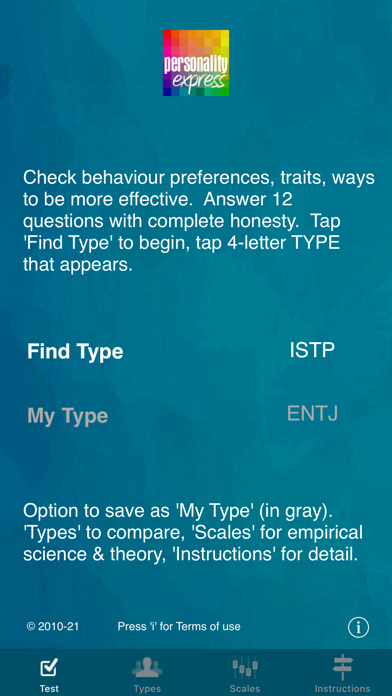 Personality Express Screenshot