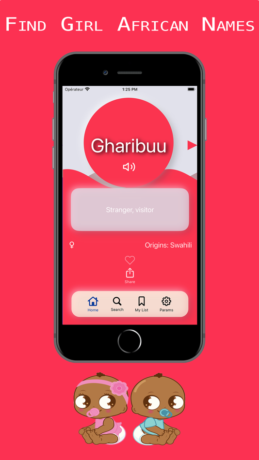 #2. African Names App (iOS) Podle: Otourou Da Costa