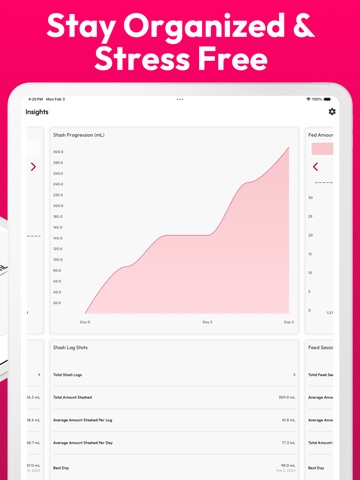 Pumping Tracker - Breast Milk iPad screenshot