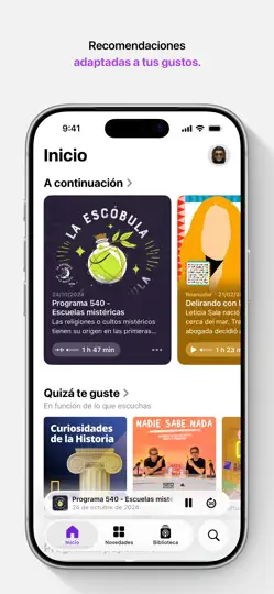 Captura de pantalla de Podcasts De Apple en iPhone 1
