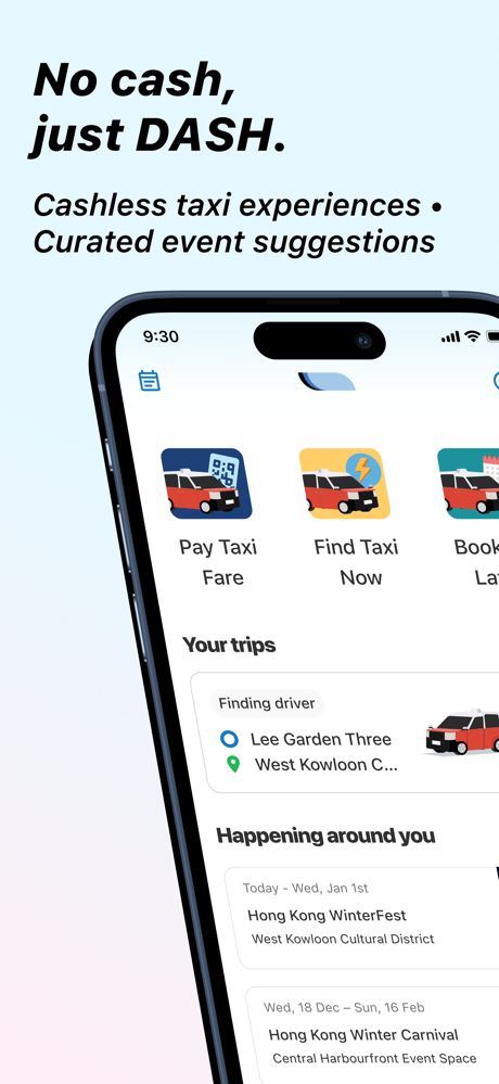 DASH: HK Taxis & Events screenshot 1