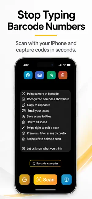 Barcode Scanner & Copy screenshot 1