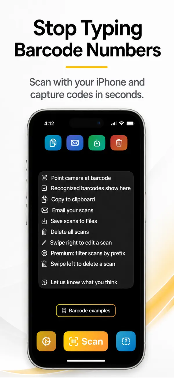 Screenshot #1 pour Barcode Scanner & Copy