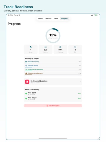 UCAT Prep iPad screenshot
