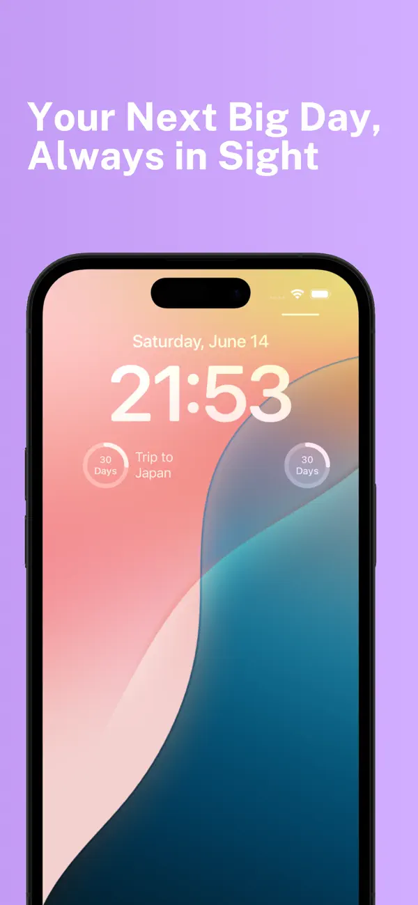 #5. Countdown Widget - Soonly (iOS) Ved: Rtifact