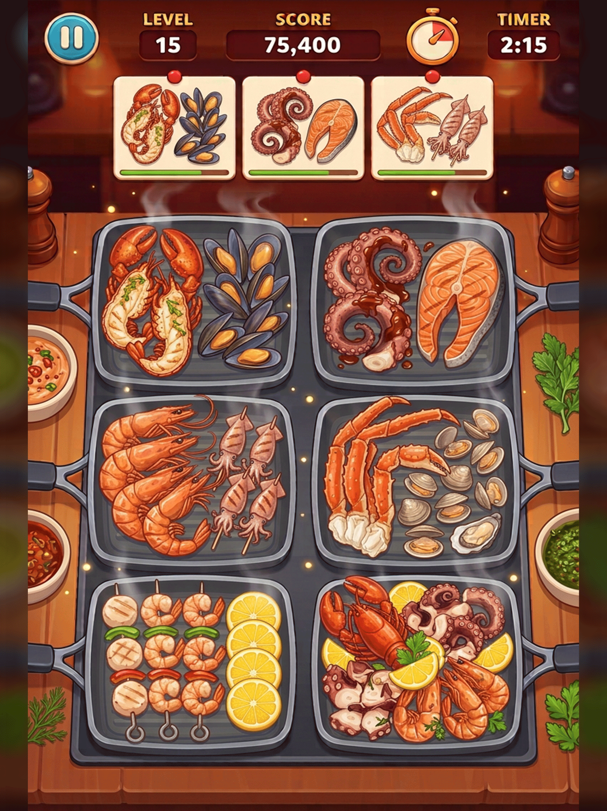 Grill Sorting Foodie Puzzle screenshot 6