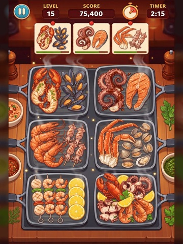 Grill Sorting Foodie Puzzle iPad screenshot