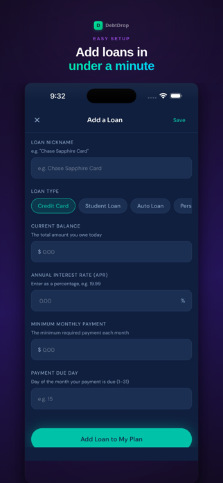 DebtDrop: Debt Payoff Planner Screenshot 4 of 5