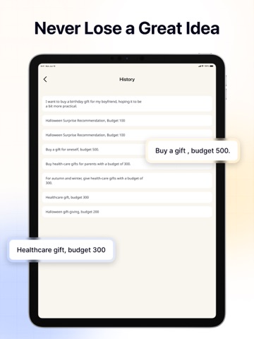 Giftie:AI Gifting Expert iPad screenshot