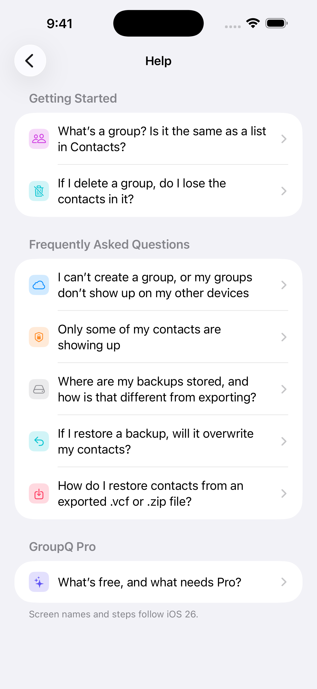 GroupQ: Contact Group Manager screenshot 3