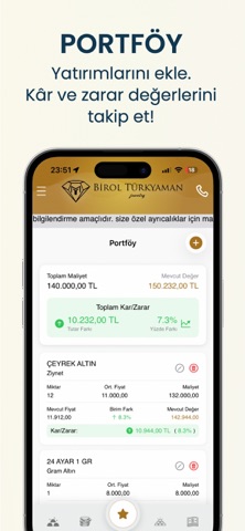 Türkyaman Kuyumculuk iPhone screenshot