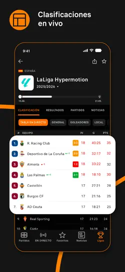 Captura de pantalla de Soccerway Resultados De Fútbol en iPhone 6