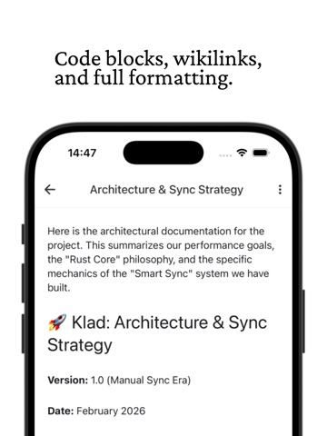 Klad: Git & Markdown Notes iPad screenshot