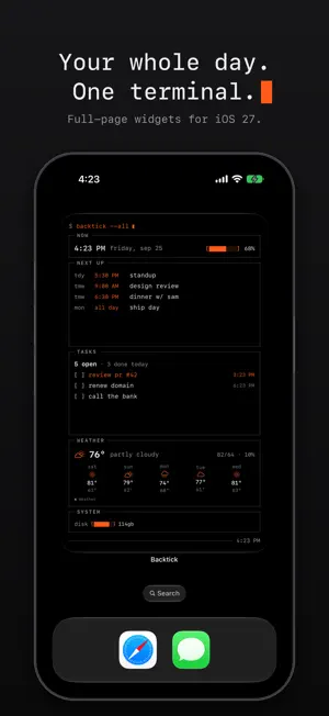 Backtick: Terminal Widgets screenshot 1