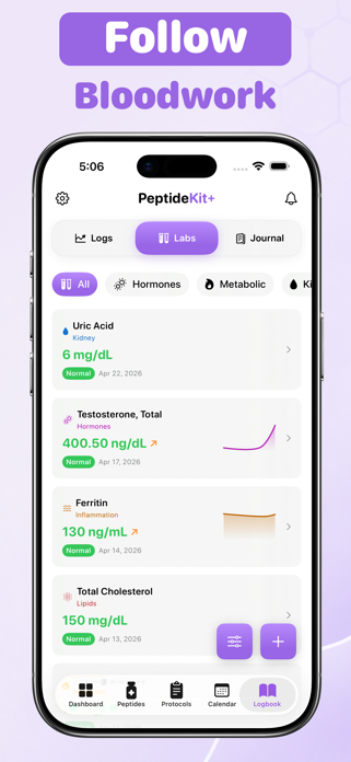 Peptide Tracker - PeptideKit Screenshot 8 of 9