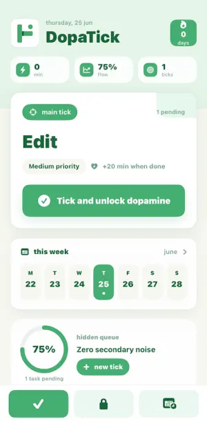 DopaTick: Focus y Tareas screenshot 1