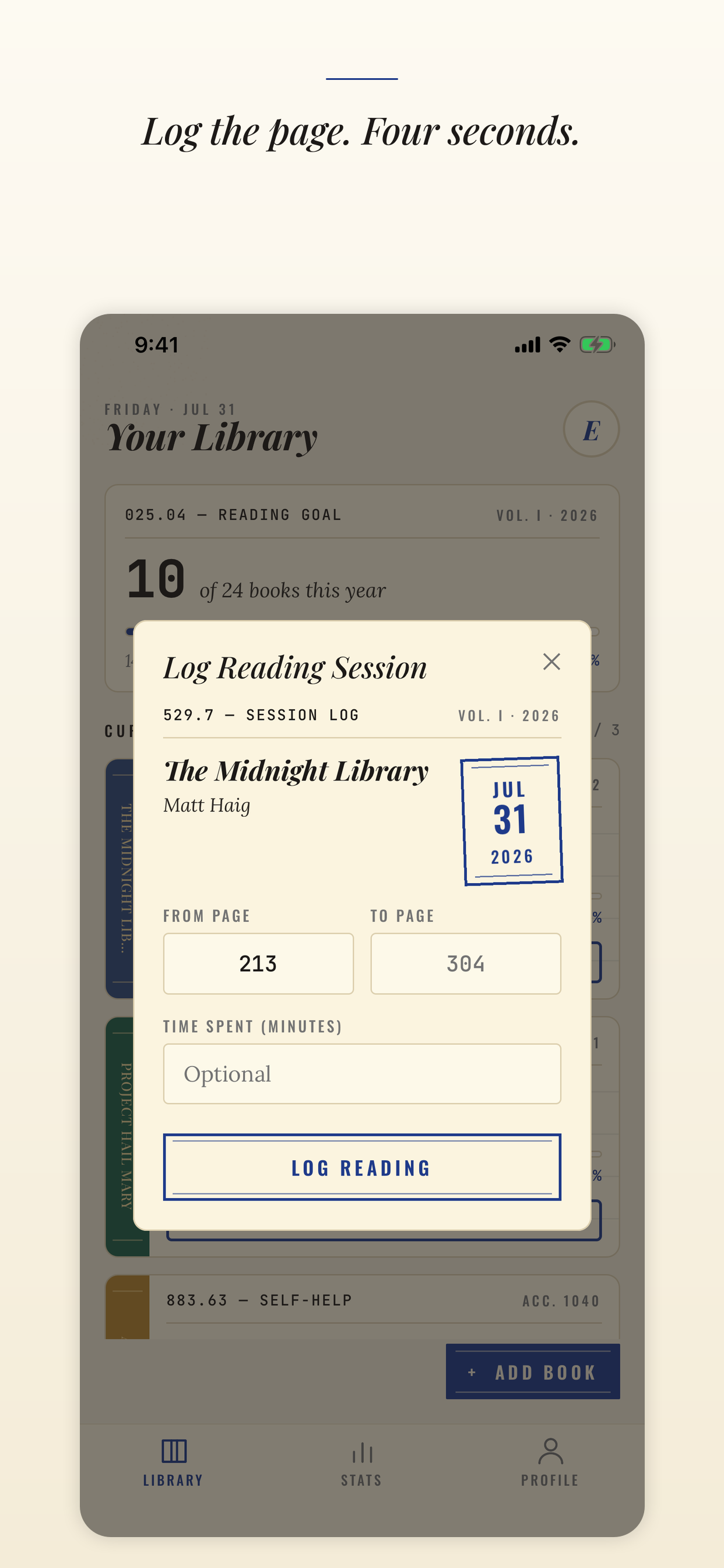 Readistry: Bookshelf & Log screenshot 2