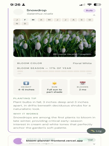 Bloom Planner App iPad screenshot