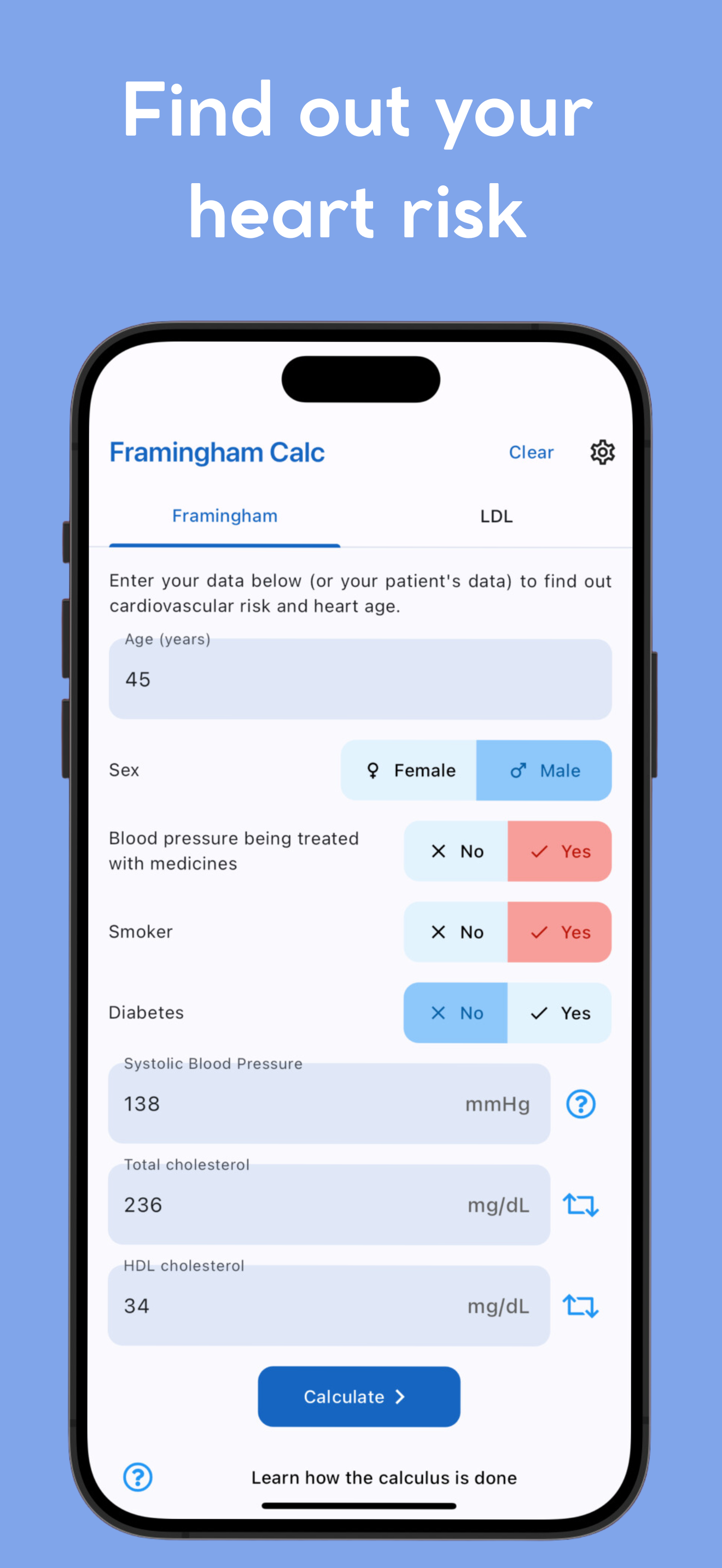 Framingham Calc - Heart Age