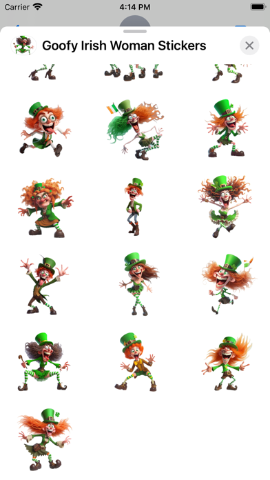 Screenshot #3 pour Goofy Irish Woman Stickers