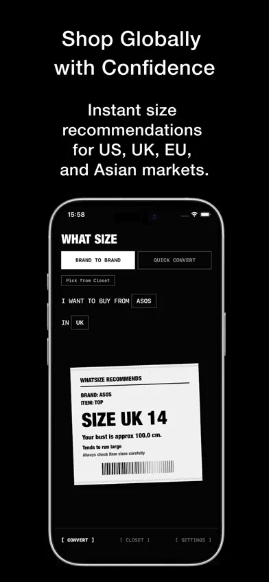 WHATSIZE: Brand Size Converter screenshot 2