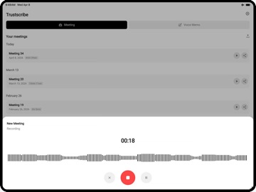 Trustscribe-Private AI Meeting iPad screenshot