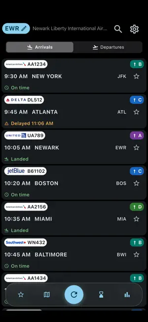 Newark Airport Flights screenshot 1