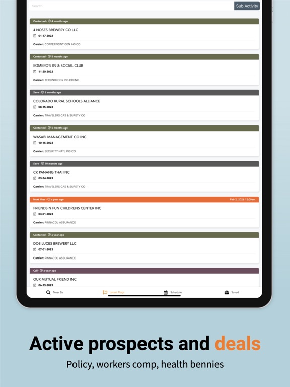 Insurance Xdate iPad screenshot 3 - Business app