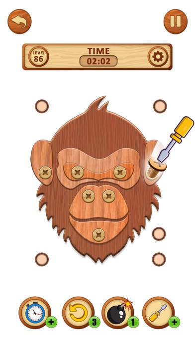 Wood Bolts Brain Puzzle Tease Screenshot