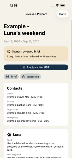 Any Dog: Dog Sitter Brief screenshot 2