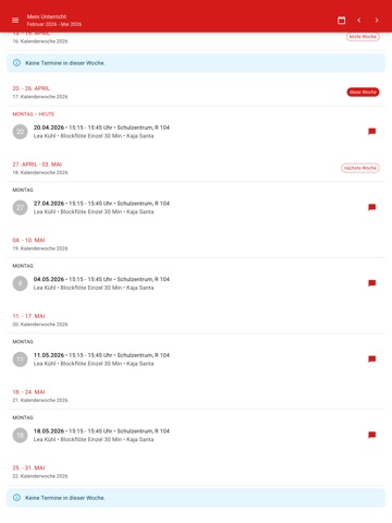 Tübinger Musikschule iPad screenshot