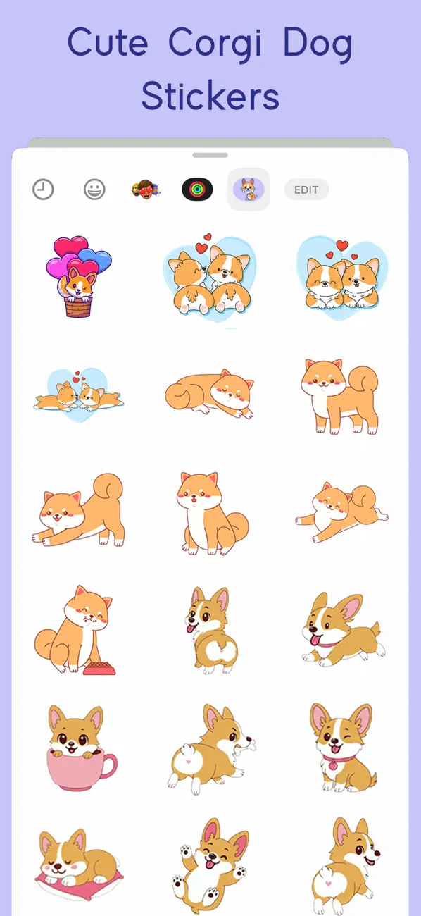 Screenshot #2 pour Cute Corgi Dog Stickers!