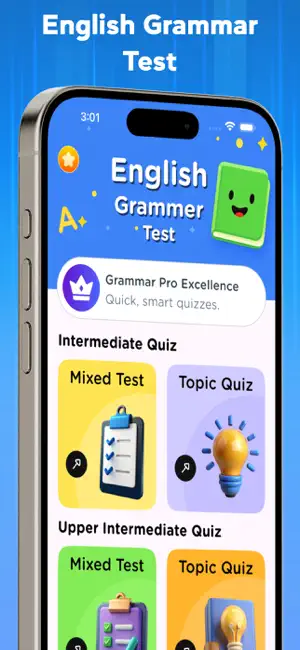 English Grammar Practice Test screenshot 1