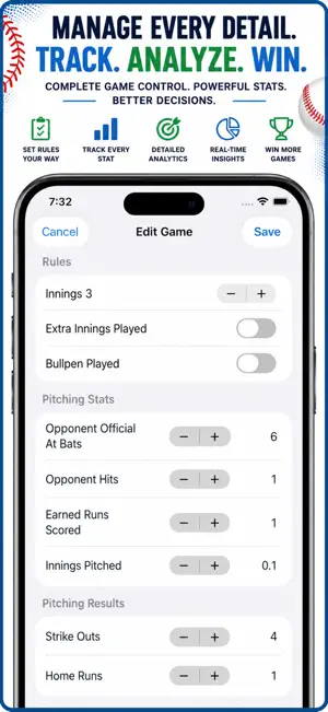 Pitching Stats Tracker & Radar screenshot 4
