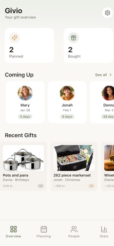 Givio - Gift Planner Screenshot 1 of 7